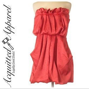 Rachel Roy | Ruffle Accent Red Party Dress